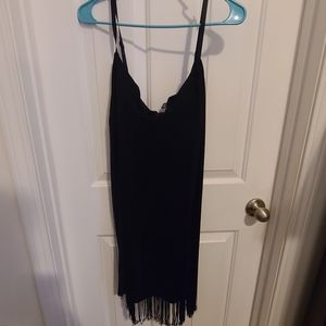Black fringe dress